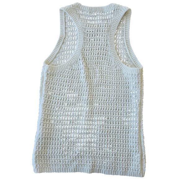 Madewell Crochet-Knit Crewneck Sweater Tank Size XS NWT - Picture 3 of 6